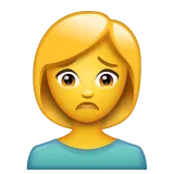 Whatsapp 平台中的 person frowning