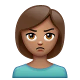 Whatsapp dla platformy person pouting: medium skin tone