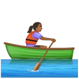 woman rowing boat: medium-dark skin tone untuk platform Whatsapp