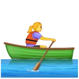 Whatsapp प्लेटफ़ॉर्म के लिए woman rowing boat