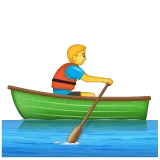 person rowing boat for Whatsapp platform