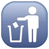 Whatsapp প্ল্যাটফর্মে জন্য litter in bin sign