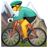 Whatsapp 平台中的 person mountain biking