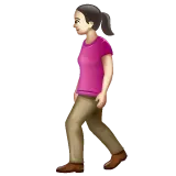 Whatsapp 플랫폼을 위한 woman walking: light skin tone