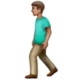 Whatsapp dla platformy man walking: medium skin tone