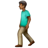 Whatsappプラットフォームのperson walking: medium-dark skin tone