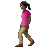 woman walking: dark skin tone pentru platforma Whatsapp