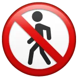 Whatsapp 平台中的 no pedestrians