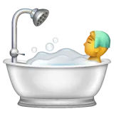 person taking bath για την πλατφόρμα Whatsapp