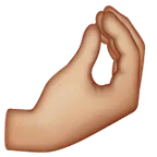 pinched fingers: medium-light skin tone สำหรับแพลตฟอร์ม Whatsapp