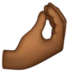 pinched fingers: medium-dark skin tone สำหรับแพลตฟอร์ม Whatsapp