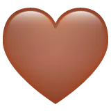 brown heart pour la plateforme Whatsapp