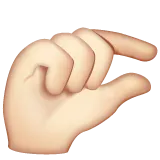 Whatsapp dla platformy pinching hand: light skin tone