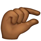 pinching hand: medium-dark skin tone für Whatsapp Plattform