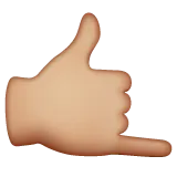 call me hand: medium-light skin tone per la piattaforma Whatsapp
