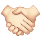 handshake: light skin tone per la piattaforma Whatsapp