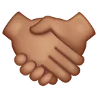 handshake: medium skin tone pentru platforma Whatsapp