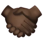 handshake: dark skin tone pentru platforma Whatsapp