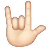 love-you gesture: light skin tone สำหรับแพลตฟอร์ม Whatsapp
