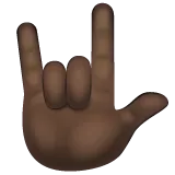 love-you gesture: dark skin tone สำหรับแพลตฟอร์ม Whatsapp