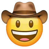 cowboy hat face pour la plateforme Whatsapp
