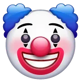 clown face pour la plateforme Whatsapp