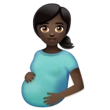 Whatsapp dla platformy pregnant woman: dark skin tone