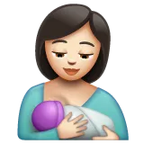 Whatsapp 플랫폼을 위한 breast-feeding: light skin tone