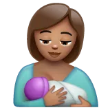 breast-feeding: medium skin tone สำหรับแพลตฟอร์ม Whatsapp