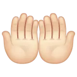palms up together: light skin tone per la piattaforma Whatsapp