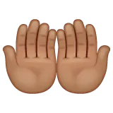 Whatsapp dla platformy palms up together: medium skin tone