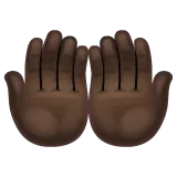 palms up together: dark skin tone สำหรับแพลตฟอร์ม Whatsapp