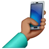 Whatsapp 플랫폼을 위한 selfie: medium skin tone