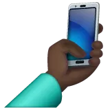 selfie: dark skin tone für Whatsapp Plattform