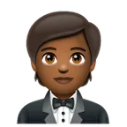 person in tuxedo: medium-dark skin tone für Whatsapp Plattform