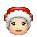 Mrs. Claus: light skin tone untuk platform Whatsapp