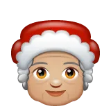 Mrs. Claus: medium-light skin tone สำหรับแพลตฟอร์ม Whatsapp