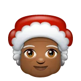 Mrs. Claus: medium-dark skin tone สำหรับแพลตฟอร์ม Whatsapp