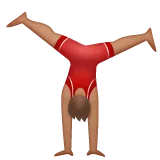 person cartwheeling: medium skin tone untuk platform Whatsapp