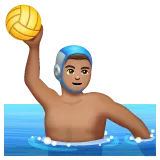 man playing water polo: medium skin tone for Whatsapp-plattformen
