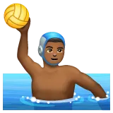 person playing water polo: medium-dark skin tone per la piattaforma Whatsapp