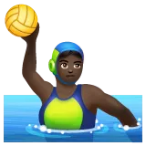 woman playing water polo: dark skin tone για την πλατφόρμα Whatsapp