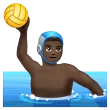 person playing water polo: dark skin tone untuk platform Whatsapp