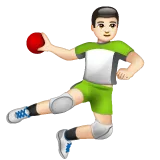 person playing handball: light skin tone pentru platforma Whatsapp