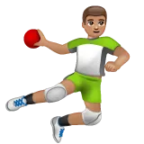 person playing handball: medium skin tone für Whatsapp Plattform