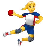 woman playing handball สำหรับแพลตฟอร์ม Whatsapp