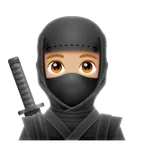 ninja: medium-light skin tone per la piattaforma Whatsapp