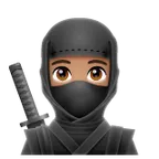 ninja: medium skin tone pentru platforma Whatsapp