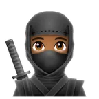 ninja: medium-dark skin tone per la piattaforma Whatsapp