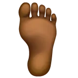 foot: medium-dark skin tone สำหรับแพลตฟอร์ม Whatsapp
